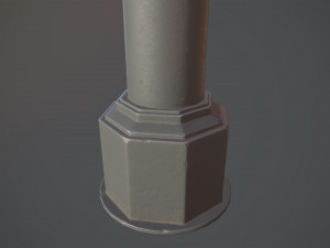 barrier bollard pack 3 gray v1 low poly lods Modelo 3D