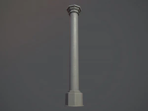 बैरियर बोलार्ड पैक 3 ग्रे वी2 लो पॉली लॉड्स 3D मॉडल