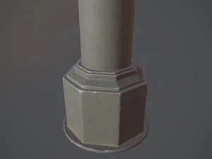 बैरियर बोलार्ड पैक 3 ग्रे वी2 लो पॉली लॉड्स 3D मॉडल