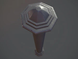 बैरियर बोलार्ड पैक 3 ग्रे वी2 लो पॉली लॉड्स 3D मॉडल