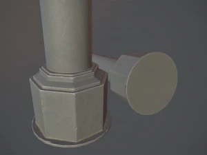 बैरियर बोलार्ड पैक 3 ग्रे वी2 लो पॉली लॉड्स 3D मॉडल