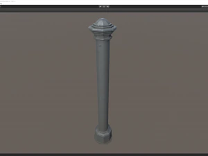 बैरियर बोलार्ड पैक 3 ग्रे वी2 लो पॉली लॉड्स 3D मॉडल