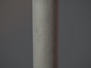 barrier bollard pack 3 gray v3 low poly lods 3D 모델
