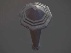 barrier bollard pack 3 gray v3 low poly lods 3D Model