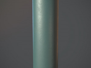 barrier bollard pack 3 green v1 low poly lods 3D 模型