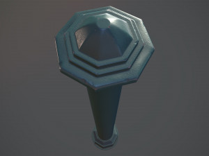 barrier bollard pack 3 green v1 low poly lods 3D 模型