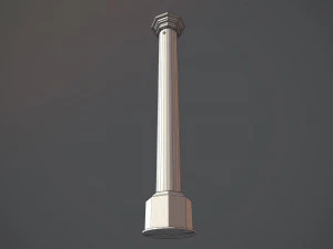 barrier bollard pack 3 green v1 low poly lods 3D Model