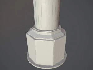 barrier bollard pack 3 green v3 low poly lods 3D Model