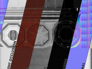 बैरियर बोलार्ड पैक 3 रेड वी1 लो पॉली लॉड्स 3D मॉडल