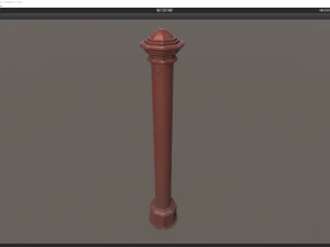 बैरियर बोलार्ड पैक 3 रेड वी1 लो पॉली लॉड्स 3D मॉडल