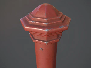 barri&egrave;repaalpakket 3 rode v2 laag poly loden 3D Model