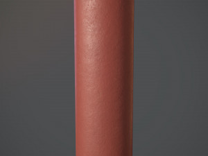 barrier bollard pack 3 red v2 low poly lods 3D-Modell