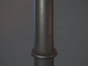 barrier bollard pack 5 black v1 low poly lods 3D Model