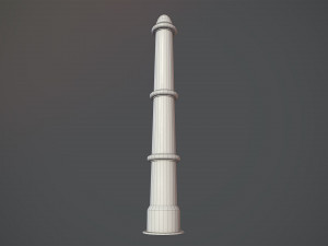 barrier bollard pack 5 black v1 low poly lods 3D Model