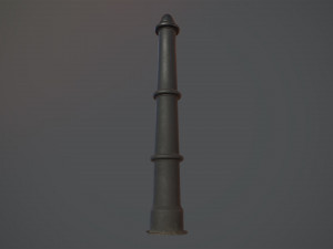 barrier bollard pack 5 black v2 low poly lods Modèle 3D