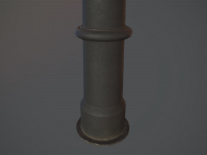 barrier bollard pack 5 black v2 low poly lods Modèle 3D