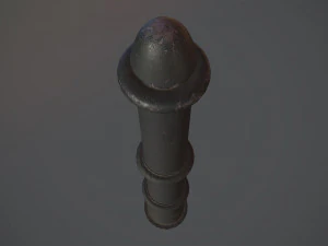 बैरियर बोलार्ड पैक 5 ब्लैक वी3 लो पॉली लॉड्स 3D मॉडल