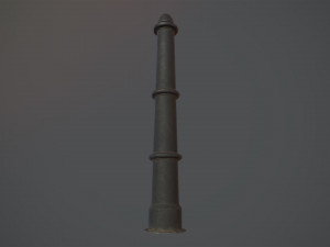 barrier bollard pack 5 black v3 low poly lods Modelo 3D