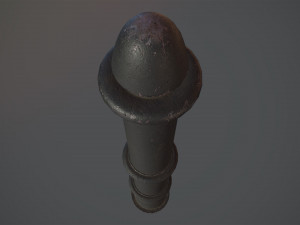 barrier bollard pack 5 black v3 low poly lods Modelo 3D