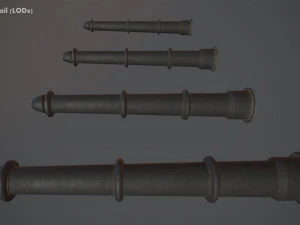 बैरियर बोलार्ड पैक 5 ब्लैक वी3 लो पॉली लॉड्स 3D मॉडल