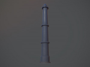 barrier bollard pack 5 blue v2 low poly lods Modelo 3D