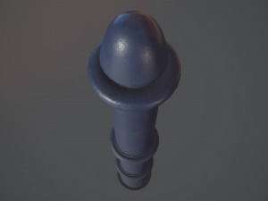 barrier bollard pack 5 blue v2 low poly lods Modelo 3D