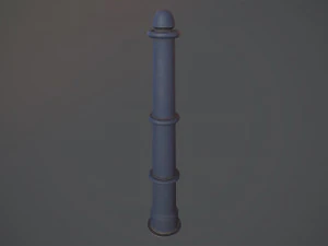 pacote de poste de amarra&ccedil;&atilde;o de barreira 5 blue v3 low poly lods Modelo 3D