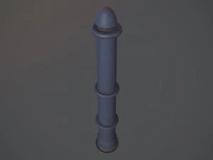 pacote de poste de amarra&ccedil;&atilde;o de barreira 5 blue v3 low poly lods Modelo 3D