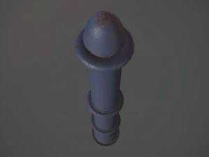 pacote de poste de amarra&ccedil;&atilde;o de barreira 5 blue v3 low poly lods Modelo 3D