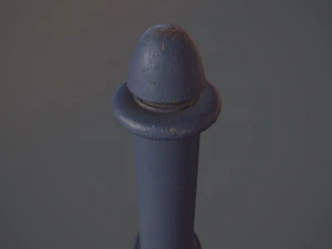 pacote de poste de amarra&ccedil;&atilde;o de barreira 5 blue v3 low poly lods Modelo 3D