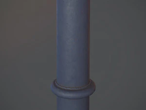 pacote de poste de amarra&ccedil;&atilde;o de barreira 5 blue v3 low poly lods Modelo 3D