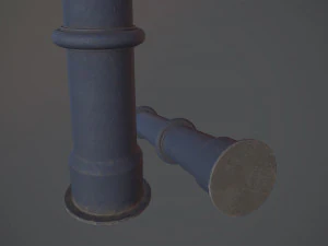 pacote de poste de amarra&ccedil;&atilde;o de barreira 5 blue v3 low poly lods Modelo 3D
