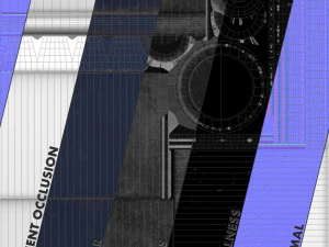 pacote de poste de amarra&ccedil;&atilde;o de barreira 5 blue v3 low poly lods Modelo 3D