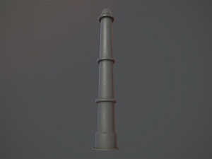 barrier bollard pack 5 gray v1 low poly lods 3D Модель