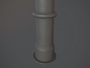 barrier bollard pack 5 gray v1 low poly lods 3D Модель