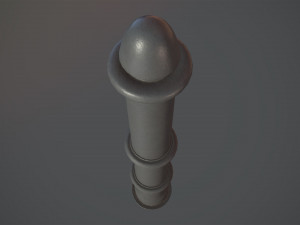 barrier bollard pack 5 gray v2 low poly lods Modelo 3D