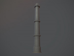 barrier bollard pack 5 gray v2 low poly lods Modelo 3D
