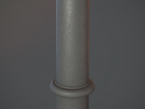 barrier bollard pack 5 gray v2 low poly lods Modelo 3D