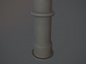 barrier bollard pack 5 gray v2 low poly lods Modelo 3D