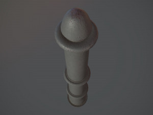 barrier bollard pack 5 gray v3 low poly lods 3Dモデル
