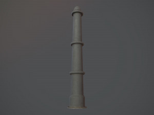 barrier bollard pack 5 gray v3 low poly lods 3Dモデル