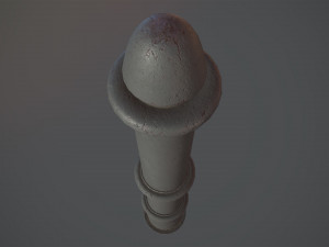 barrier bollard pack 5 gray v3 low poly lods 3Dモデル
