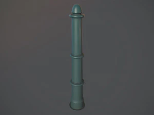 बैरियर बोलार्ड पैक 5 ग्रीन वी1 लो पॉली लॉड्स 3D मॉडल