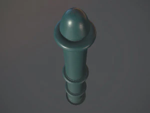 बैरियर बोलार्ड पैक 5 ग्रीन वी1 लो पॉली लॉड्स 3D मॉडल