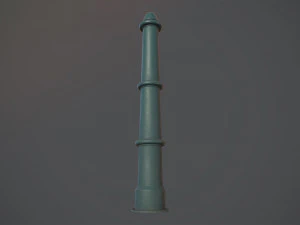 बैरियर बोलार्ड पैक 5 ग्रीन वी1 लो पॉली लॉड्स 3D मॉडल