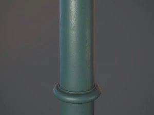 बैरियर बोलार्ड पैक 5 ग्रीन वी1 लो पॉली लॉड्स 3D मॉडल