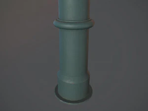 बैरियर बोलार्ड पैक 5 ग्रीन वी1 लो पॉली लॉड्स 3D मॉडल