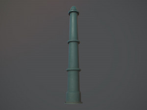 barrier bollard pack 5 green v2 low poly lods Modello 3D