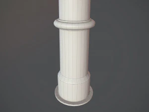 barrier bollard pack 5 green v2 low poly lods 3D Model