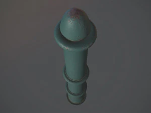 pacote de postes de amarra&ccedil;&atilde;o de barreira 5 green v3 low poly lods Modelo 3D